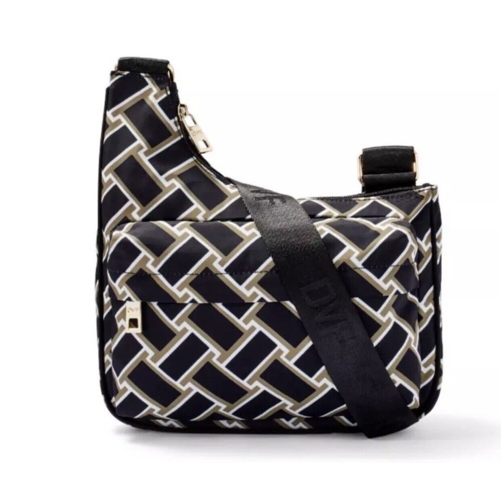 DVF Diane Von Furstenberg Target Vintage Weave Neutral Utility Crossbody Bag NWT